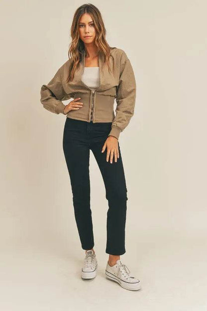 MABLE Long Sleeve Two Way Jacket - Shop Style & More | Fresh Looks, Everyday Deals & Free Shipping