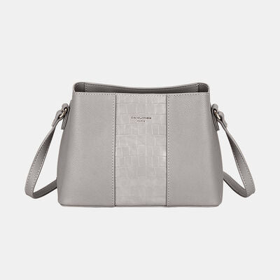 David Jones PU Leather Crossbody Bag Grey One Size Bags