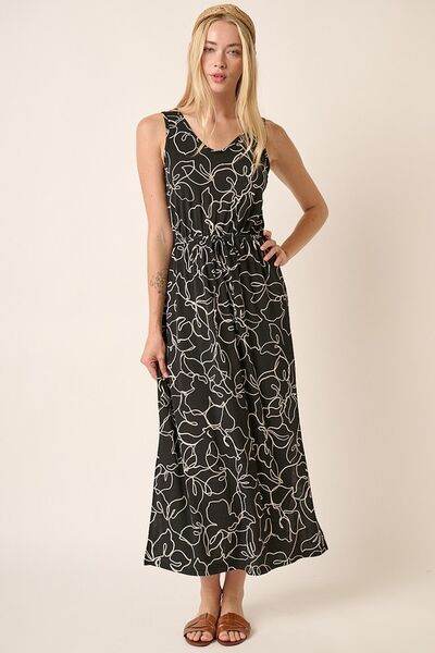Mittoshop Side Slit Flower Print V-Neck Sleeveless Dress - Shop Style & More | Fresh Looks, Everyday Deals & Free Shipping
