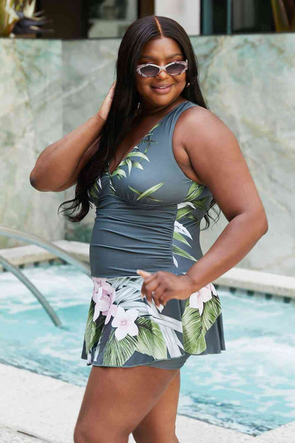 Aloha Forest Swim Dress – Marina West Swim Full Size Clear Waters One-Piece Swimwear