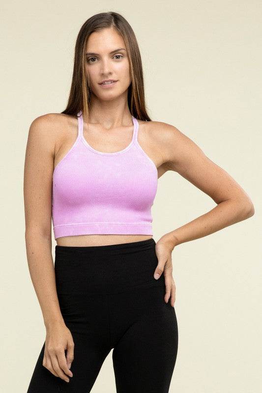 Washed Ribbed Seamless Cropped Cami Top - Shop Style & More | Fresh Looks, Everyday Deals & Free Shipping