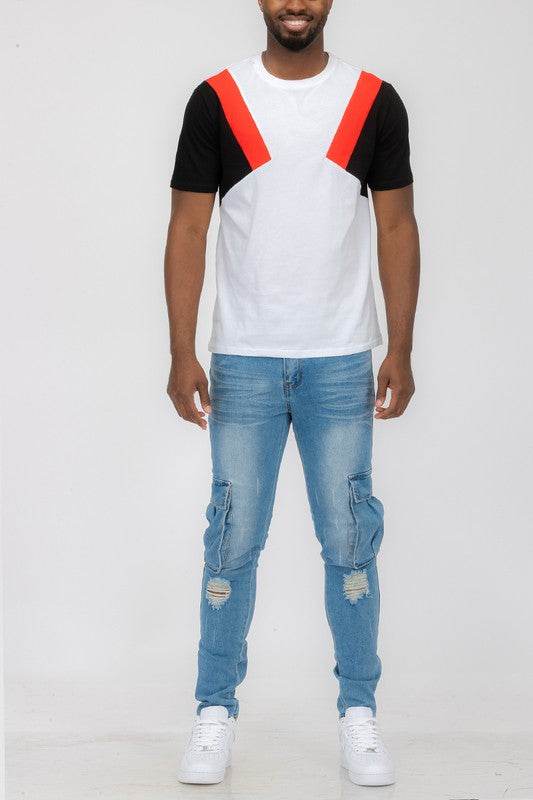 Weiv Mens Color Block Short Sleeve Tshirt - Shop Style & More | Fresh Looks, Everyday Deals & Free Shipping