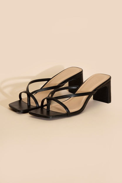 GADGET-S Thong Mule Heels Sandals