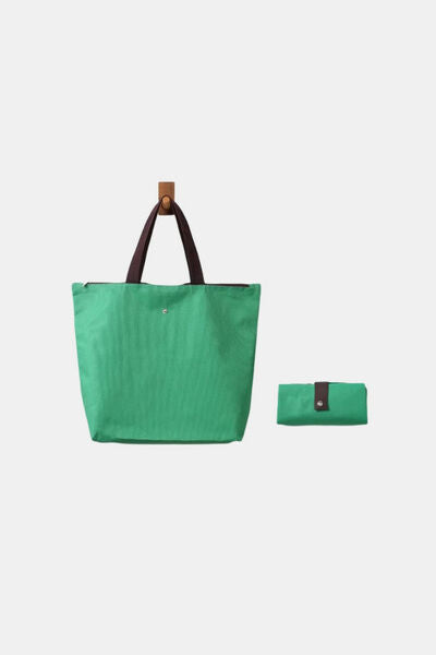 Zenana Large Capacity Foldable Oxford Tote Bag Green One Size Bags