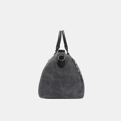 Nicole Lee USA Denim Patch Duffel Bags