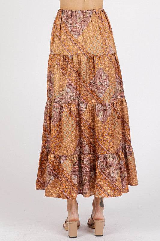 Mittoshop Paisley Patchwork Print Satin Maxi Skirt - Shop Style & More | Fresh Looks, Everyday Deals & Free Shipping