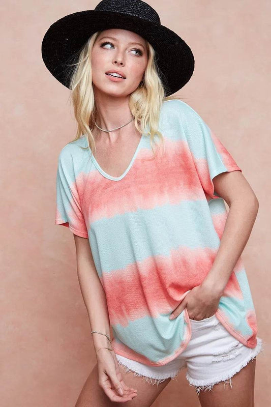 BiBi Tiedye Printed Hacci Knit Top - Shop Style & More | Fresh Looks, Everyday Deals & Free Shipping
