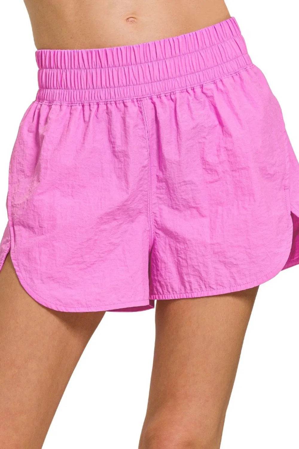 Zenana Windbreaker Smocked Waistband Running Shorts - Shop Style & More | Fresh Looks, Everyday Deals & Free Shipping