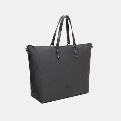 David Jones PU Leather Large Tote Bag Black One Size Bags