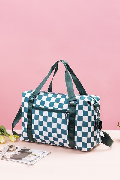 Zenana Checkered Multi-Pocket Travel Bag Bags