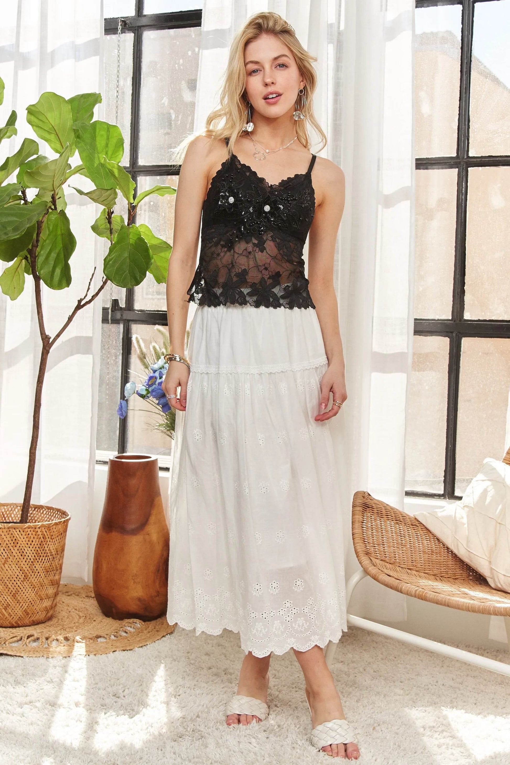ADORA Rhinestone Accent Lace Bralette Top - Shop Style & More | Fresh Looks, Everyday Deals & Free Shipping