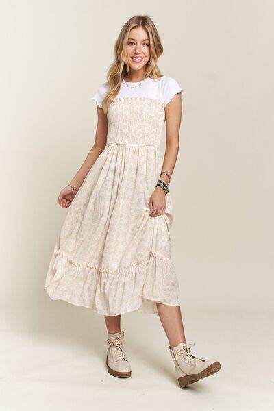 ADORA Smocked Floral Ruffled Hem Cami Dress - Shop Style & More | Fresh Looks, Everyday Deals & Free Shipping