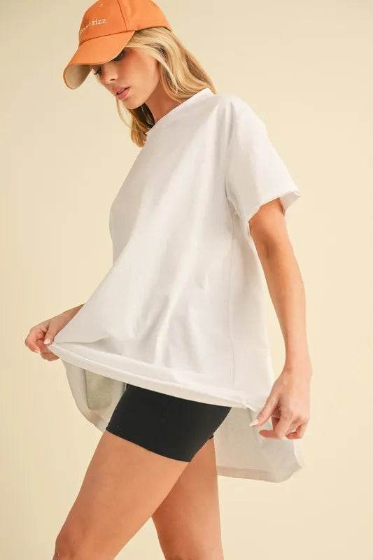 Aemi+Co Round Neck Short Sleeve Oversized T-Shirt - Shop Style & More | Fresh Looks, Everyday Deals & Free Shipping