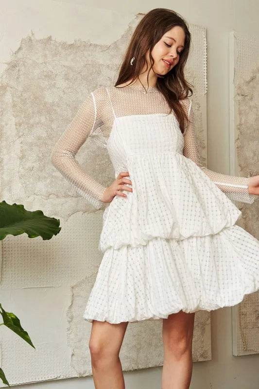 Davi & Dani Checker Print Side Pockets Textured Mini Dress - Shop Style & More | Fresh Looks, Everyday Deals & Free Shipping