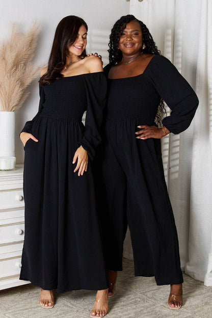 Double Take Square Neck Jumpsuit with Pockets - Shop Style & More | Fresh Looks, Everyday Deals & Free Shipping