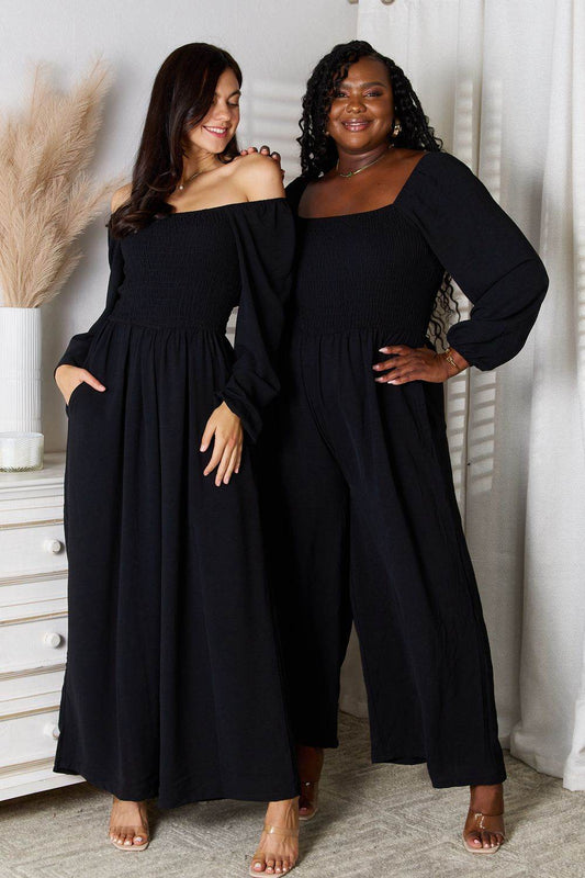 Double Take Square Neck Jumpsuit with Pockets - Shop Style & More | Fresh Looks, Everyday Deals & Free Shipping