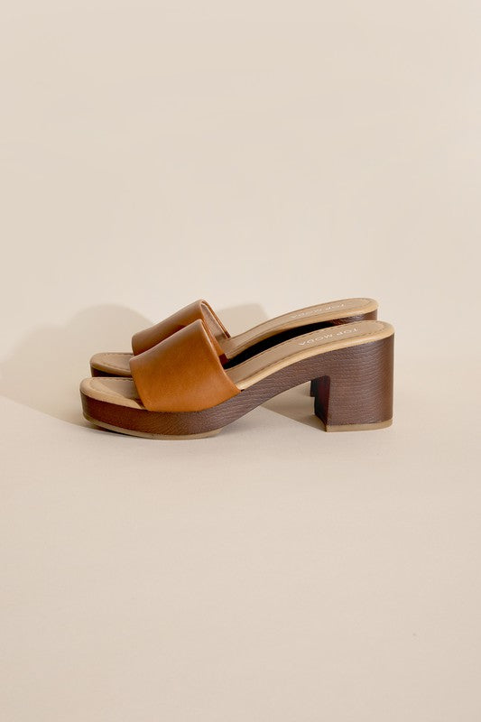 LAUREN-1 Slide Mule Heels Heels