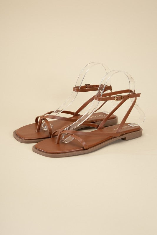 ELIO-1 Flat Sandals TAN 5.5 Sandals