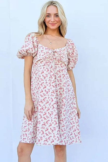 And The Why Lace Up Front Puff Babydoll Dress - Shop Style & More | Fresh Looks, Everyday Deals & Free Shipping
