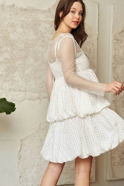 Davi & Dani Checker Print Side Pockets Textured Mini Dress - Shop Style & More | Fresh Looks, Everyday Deals & Free Shipping
