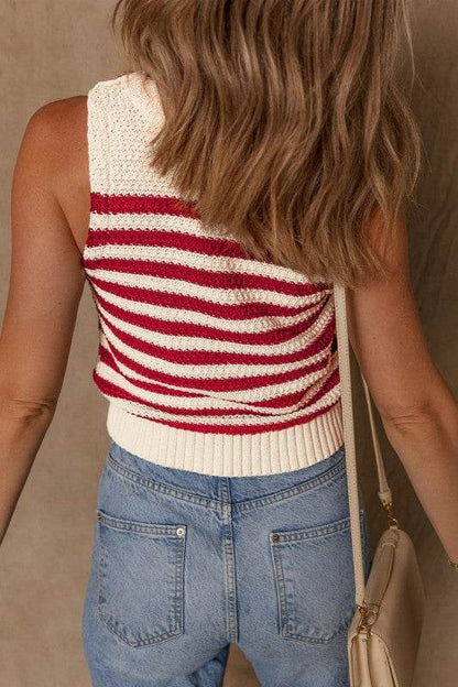 Robin Textured Knit Ribbed Hem Sweater Tank Top - Shop Style & More | Fresh Looks, Everyday Deals & Free Shipping
