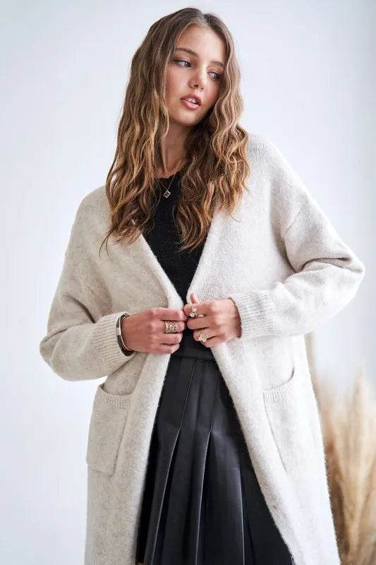 ADORA 2tone Sweater Open Cardigan - Shop Style & More | Fresh Looks, Everyday Deals & Free Shipping