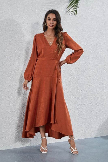 Women's V Neck Long Sleeve Maxi Dress - Shop Style & More | Fresh Looks, Everyday Deals & Free Shipping