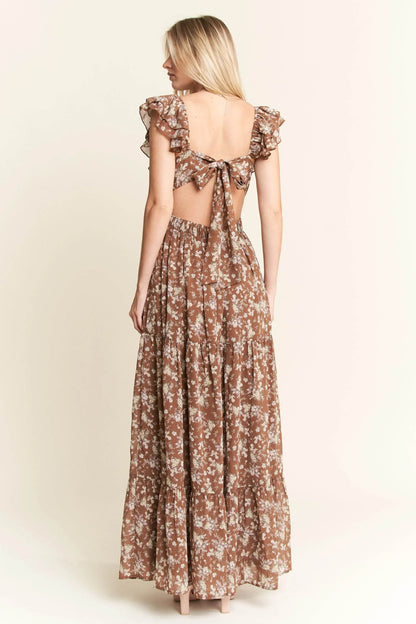 Jade By Jane Ruffle Sleeve Tiered Maxi Dress - Shop Style & More | Fresh Looks, Everyday Deals & Free Shipping