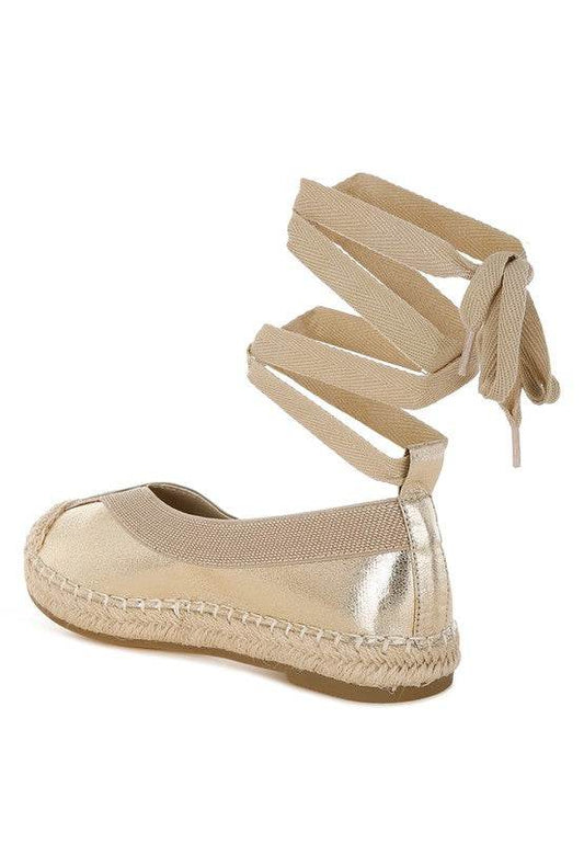 Zayal Metallic Detachable Lace Espadrilles - Shop Style & More | Fresh Looks, Everyday Deals & Free Shipping