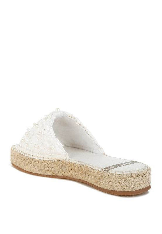 Yakna Pearl Embellished Woven Flats - Shop Style & More | Fresh Looks, Everyday Deals & Free Shipping