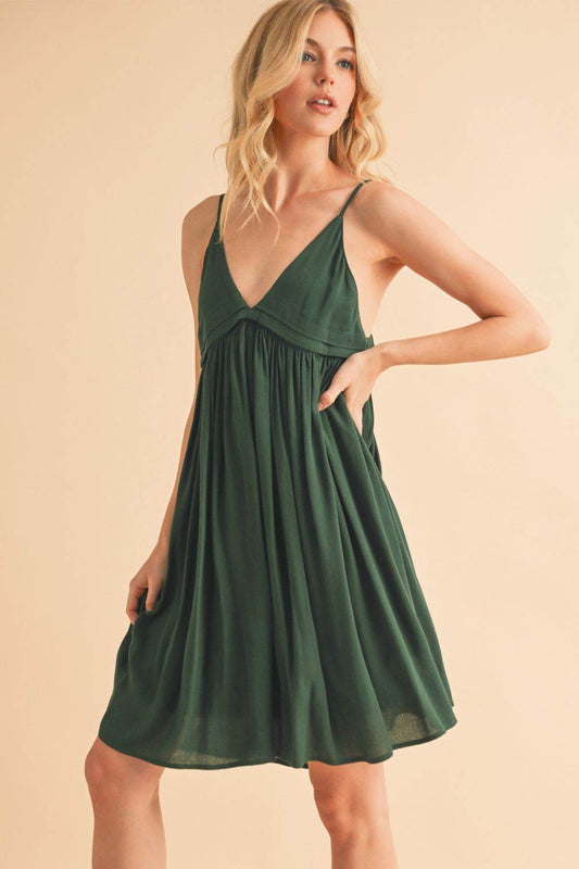 Aemi + Co Ruched Plunge Mini Cami Dress - Shop Style & More | Fresh Looks, Everyday Deals & Free Shipping