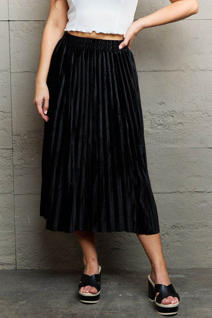 Ninexis Accordion Pleated Flowy Midi Skirt - Shop Style & More | Fresh Looks, Everyday Deals & Free Shipping