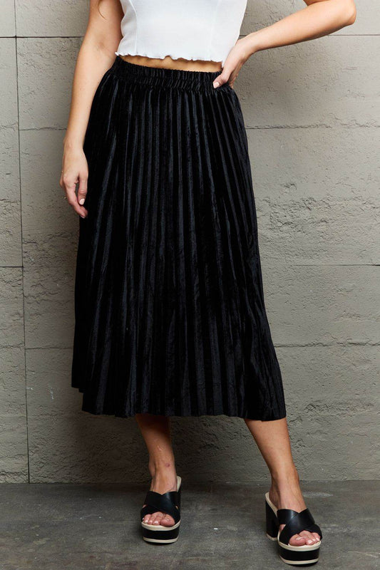 Ninexis Accordion Pleated Flowy Midi Skirt - Shop Style & More | Fresh Looks, Everyday Deals & Free Shipping