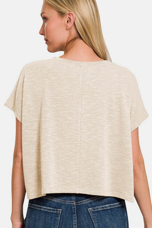Zenana V-Neck Short Sleeve Crop T-Shirt - Shop Style & More | Fresh Looks, Everyday Deals & Free Shipping