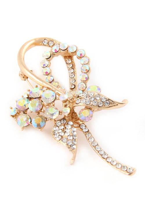 DOUBLE LOOP LEAF FLOWER INSPIRED BROOCH - Shop Style & More | Fresh Looks, Everyday Deals & Free Shipping