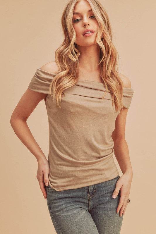 Aemi + Co Off-Shoulder Short Sleeve Top - Shop Style & More | Fresh Looks, Everyday Deals & Free Shipping