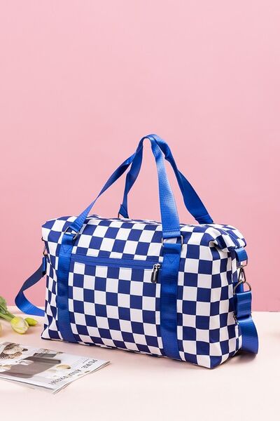 Zenana Checkered Multi-Pocket Travel Bag Bags