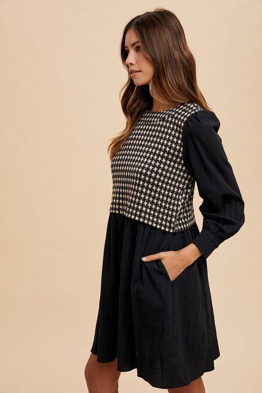 Annie Wear Tie Back Plaid Round Neck Mini Dress - Shop Style & More | Fresh Looks, Everyday Deals & Free Shipping
