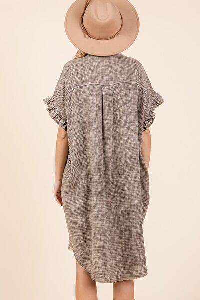 Mittoshop Mineral Wash Cotton Gauze Mini Shirt Dress - Shop Style & More | Fresh Looks, Everyday Deals & Free Shipping