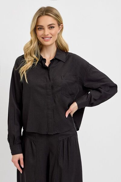 RISEN Button Down Long Sleeve Shirt Blouses