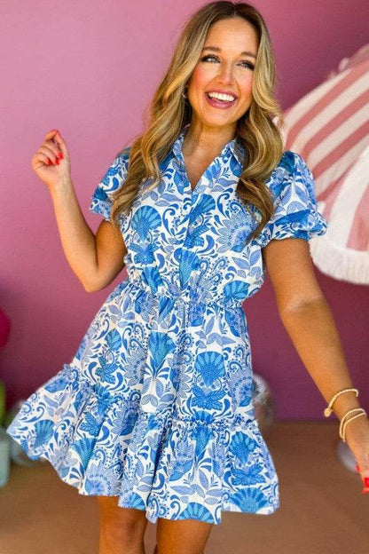 Floral Print Drawstring Waist Ruffled Mini Dress - Shop Style & More | Fresh Looks, Everyday Deals & Free Shipping