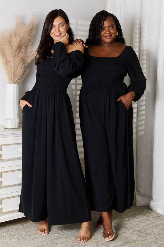 Double Take Square Neck Jumpsuit with Pockets - Shop Style & More | Fresh Looks, Everyday Deals & Free Shipping