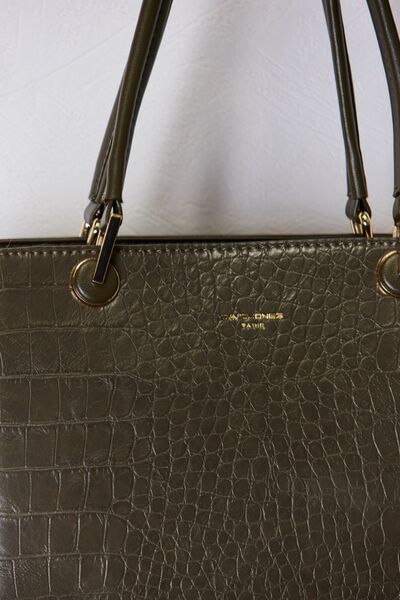 David Jones Texture PU Leather Handbag Bags