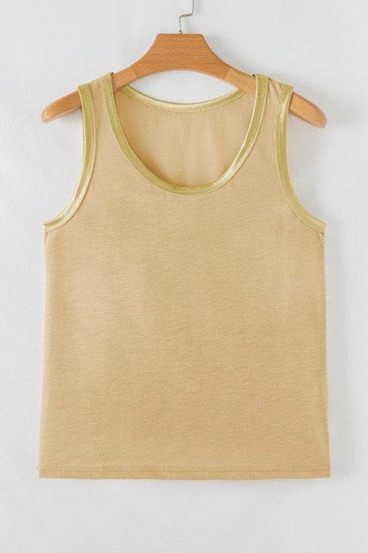 Skyla Metallic Sheen Tank Top - Shop Style & More | Fresh Looks, Everyday Deals & Free Shipping