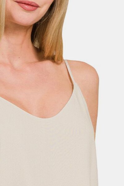 Zenana Two Layered Spaghetti Strap Cami Top - Femme & Flirty