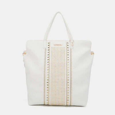 Nicole Lee USA Studded Large Tote Bag White One Size Bags