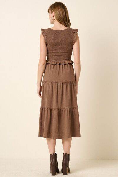 Mittoshop Smocked Ruffled Tiered Midi Dress - Shop Style & More | Fresh Looks, Everyday Deals & Free Shipping