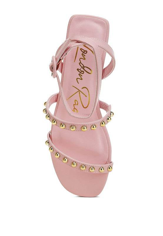 Flippity Studded Ankle Strap Flat Sandals - Shop Style & More | Fresh Looks, Everyday Deals & Free Shipping