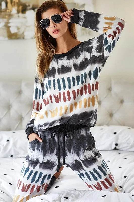 BiBi Tie Dye Print French Terry Top - Shop Style & More | Fresh Looks, Everyday Deals & Free Shipping