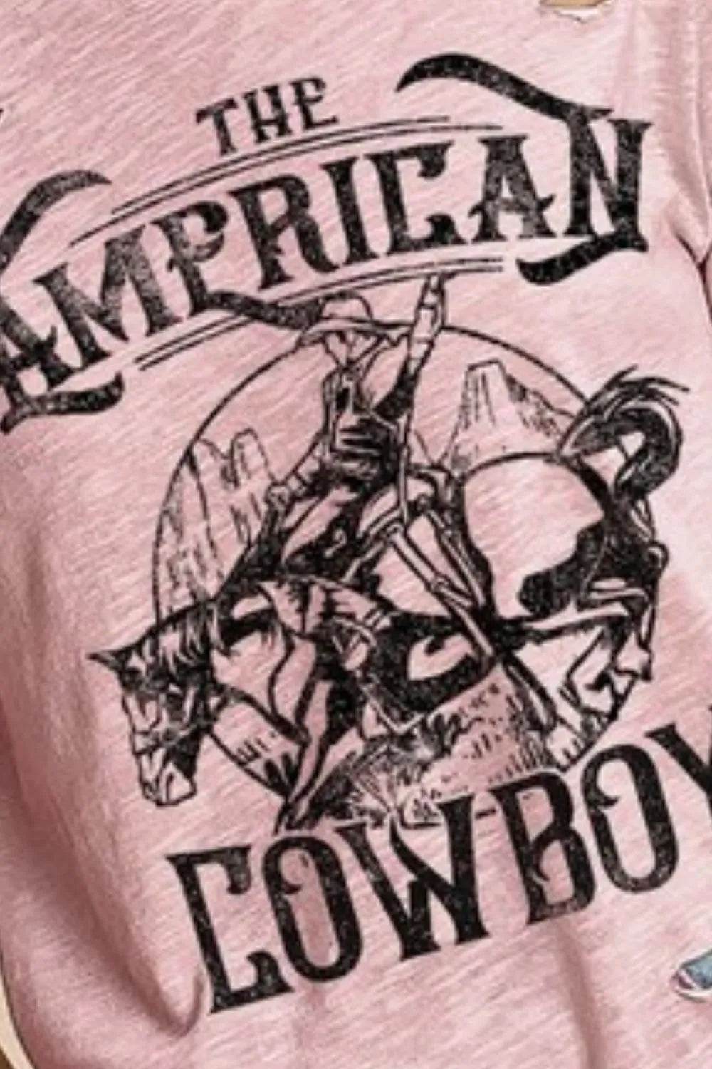BiBi Cotton Slub Laser Top American Cow Boy Graphic - Shop Style & More | Fresh Looks, Everyday Deals & Free Shipping